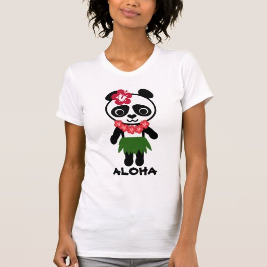 Hula Panda Dames Camisole T-shirt (Voorkant)