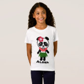 Hula Panda - Girls Baby Doll (gebrand) T-shirt (Voorkant volledig)