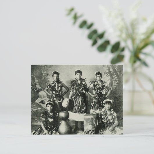 Hula Portait Briefkaart (Staand voorkant)