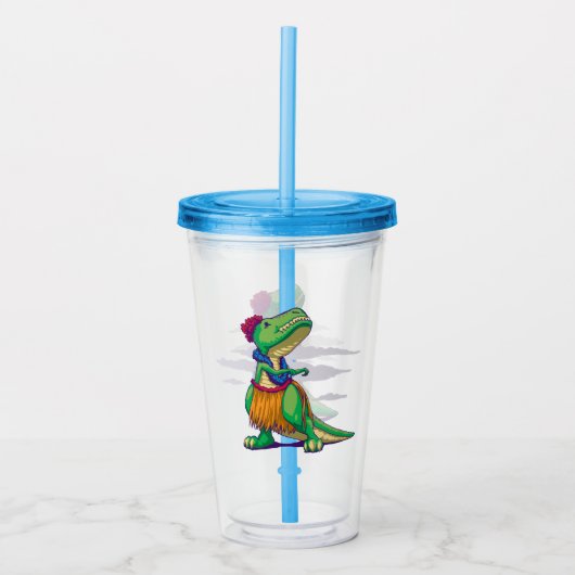 Hula Rex Acryl Drinkbeker (Voorkant)