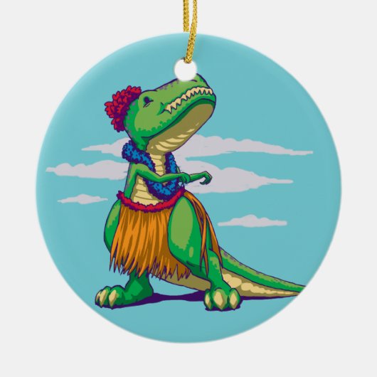 Hula Rex Keramisch Ornament (Voorkant)