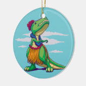 Hula Rex Keramisch Ornament (Links)