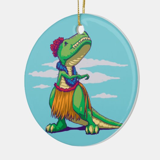 Hula Rex Keramisch Ornament (Links)