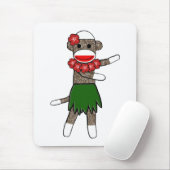 Hula Sockmonkey - Mousepad Muismat (Met muis)