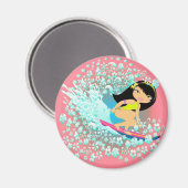 HULA SURFER! MAGNEET (Voorkant / Achterkant)