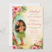 Hula-verjaardagsfeestje Kaart (Voorkant)