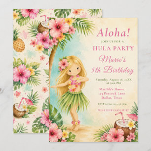 Hula-verjaardagsfeestje Kaart