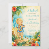 Hula-verjaardagsfeestje Kaart (Voorkant)