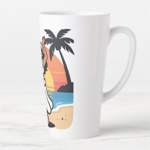 Huladans strandfeest zonsondergang tropisch eiland latte mok