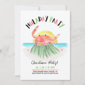 Huladay Feest Krab Hawaiaanse Tropische Kerstmis Kaart (Voorkant)