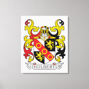 Hulbert Family Crest Canvas Afdruk