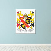 Hulbert Family Crest Canvas Afdruk (Insitu (Houten vloer))