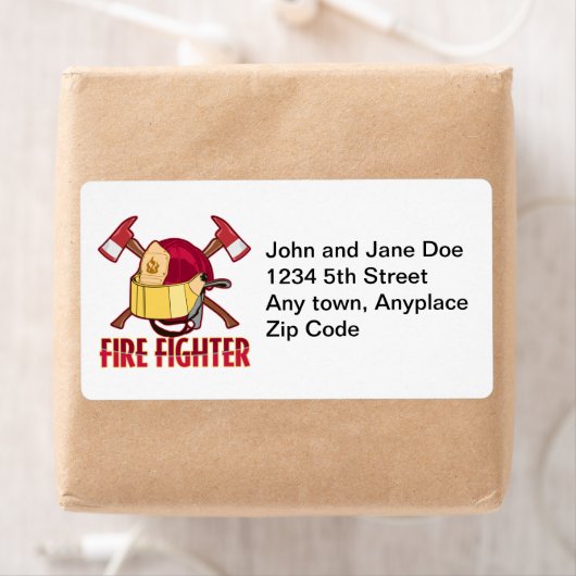 Hulde aan brandweerman etiket (Insitu)