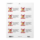 Hulde aan brandweerman etiket (Full Sheet)