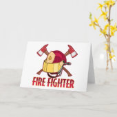 Hulde aan brandweerman kaart (Gele Bloem)