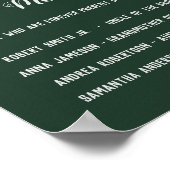 Hulde aan de Nagedachtenis Eucalyptus Bruiloftsbor Poster (Hoek)