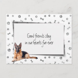 Hulde aan Duitse Herdershond bij Overlijden Huisdi Briefkaart