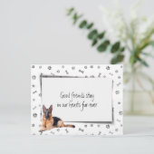 Hulde aan Duitse Herdershond bij verlies Briefkaart (Staand voorkant)