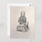 "Hulde aan Gaudi " Briefkaart (Voorkant / Achterkant)