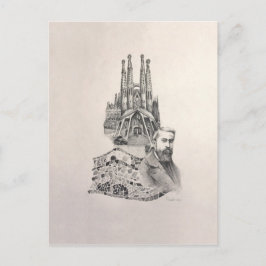 "Hulde aan Gaudi " Briefkaart