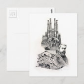 Hulde aan Gaudi. Briefkaart (Voorkant / Achterkant)