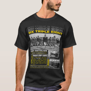 Hulde aan het 6888ste Bataljon Zwarte Vrouwelijke T-shirt