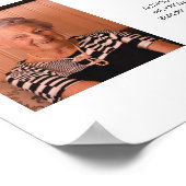 Hulde Aan Je Herdenkingsgedicht Foto Bruiloft Poster (Hoek)