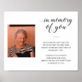 Hulde Aan Je Herdenkingsgedicht Foto Bruiloft Poster (Voorkant)