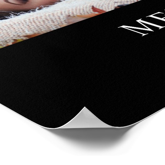 Hulde aan overledene Persoonlijke fotocollage Poster (Hoek)