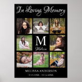 Hulde aan overledene Persoonlijke fotocollage Poster (Voorkant)