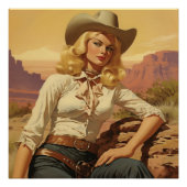 Hulde aan Untamed Hearts: Wild West Whispers Perfect Poster (Voorkant)