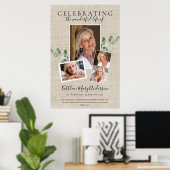 Hulde Eucalyptus Foto-herdenkings- Funeral Memoria Poster (Thuiskantoor)