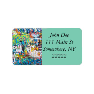 Hulde Graffiti Muur in Praag Etiket