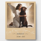 Hulde Verlies van Chocolate Lab Angel Illustratie Fotoplaat (Voorkant)