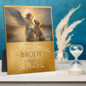 Hulde Verlies van Golden Retriever Angel Art Fotoplaat (Zijkant)