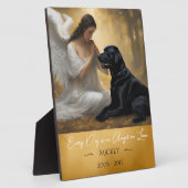 Hulde voor het verlies van Black Lab Angel Illustr Fotoplaat (Zijkant)