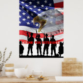 Hulde voor moed, opoffering en service 2025 poster (Keuken)