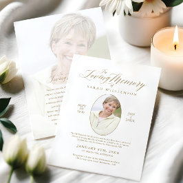 Huldebetuiging Calligrafie Foto Herdenkingsdienst Kaart