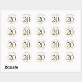 Huldeblij Gold Harten Confetti Ronde Sticker (Vel)