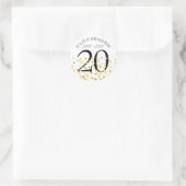 Huldeblij Gold Harten Confetti Ronde Sticker (Tas)