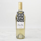 Huldeblijk voor bruid en bruidegom Zwart Wit MCM P Flessenhanger (Op fles)