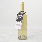 Huldeblijk voor bruid en bruidegom Zwart Wit MCM P Flessenhanger (Schuin)