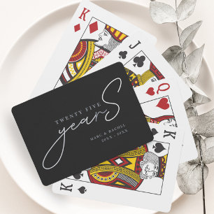 Huldeblijken 25e huwelijksjubileum pokerkaarten
