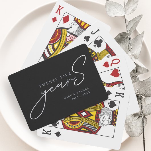 Huldeblijken 25e huwelijksjubileum pokerkaarten