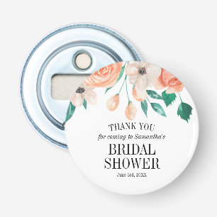 Huldeblijken Elegante Perzik Bloemachtige Bruidsdo Button Flesopener
