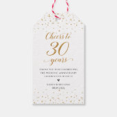 Huldeblijklabels voor feestgunsten - 30ste verjaar cadeaulabel (Voorkant)