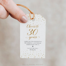 Huldeblijklabels voor feestgunsten - 30ste verjaar cadeaulabel