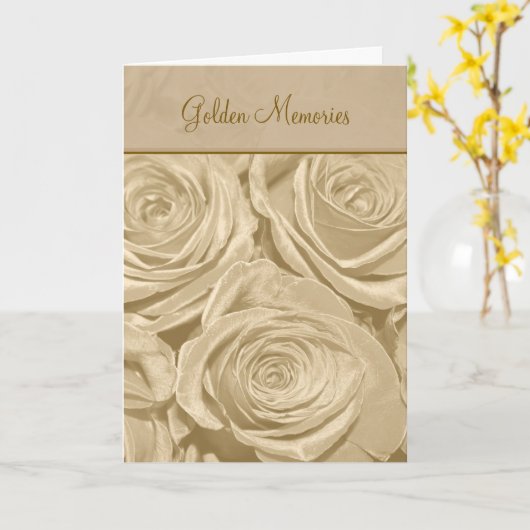 Huldekaart met gouden herinneringen kaart (Gele Bloem)