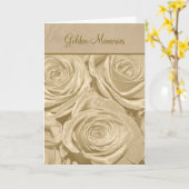 Huldekaart voor jubileum met gouden herinneringen kaart (Gele Bloem)