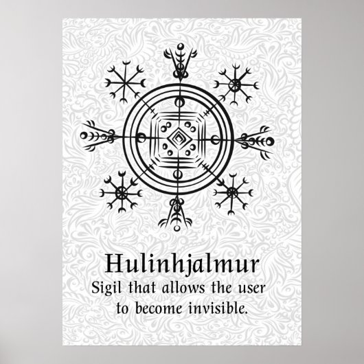 Hulinhjalmur IJslands magisch bord Poster (Voorkant)